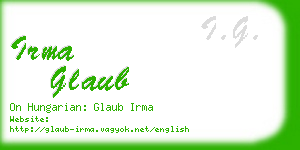 irma glaub business card